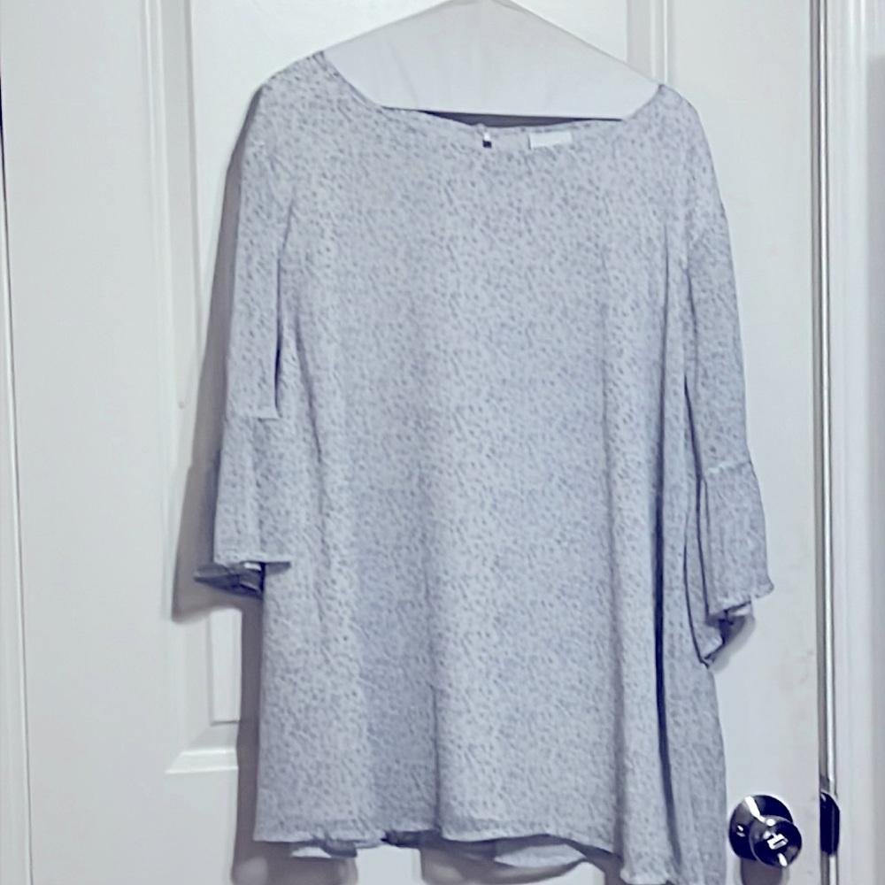 Blue and White Were Plus Size 3x Top